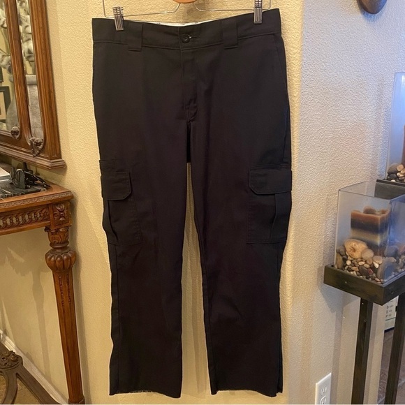 DICKIES Flex Black Regular Straight Cargo Raw Hem Pants Size 32x27-Unisex - Picture 1 of 10